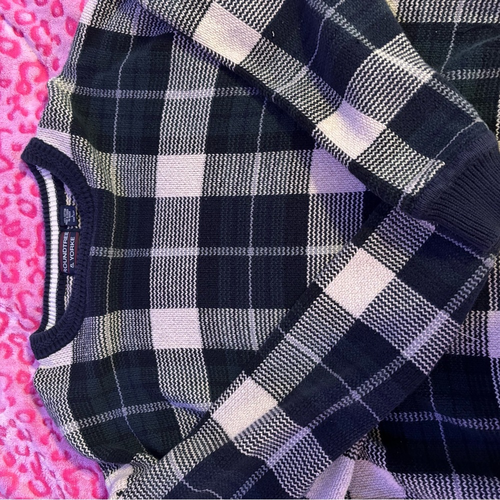Plaid Real Heavy Knit Sweater